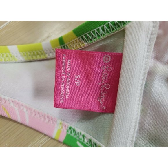 LILLY PULITZER Target Women's SMALL Fan Dance Padded Bandeau Bikini Swimsuit Top - Picture 6 of 8